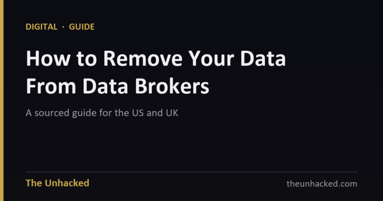 Cover card: How to Remove Your Data From Data Brokers